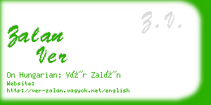 zalan ver business card